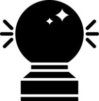 Crystal ball icon in Black and White color. vector