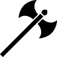 Glyph illustration of double axe icon or symbol. vector