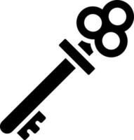 Illustration of key glyph icon. vector