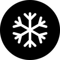 copo de nieve icono en negro y blanco color. vector