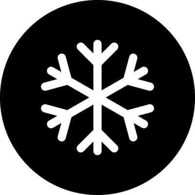 Snowflake icon in Black and White color.