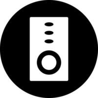 Black and White speaker icon in flat style. vector