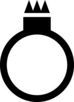 Vector illustration of knuckles icon in Black and White color.