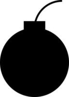 Isolated bomb icon in flat style. vector