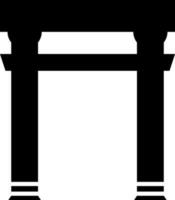 Japanese temple of torri gate icon or symbol. vector