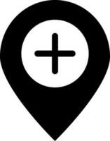 Add location pin icon in flat style. vector