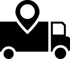 Delivery tracking or lorry location icon. vector