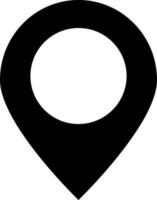 Map pin icon or symbol in Black and White color. vector