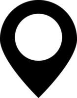 Map pin icon or symbol in Black and White color. vector