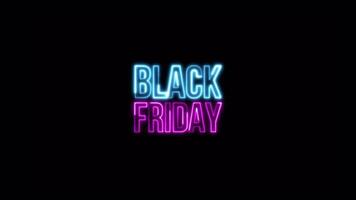 Loop Black Friday blue pink neon text effect i video