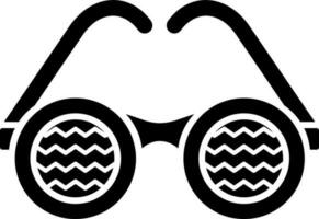 Black and White goggles icon in flat style. vector