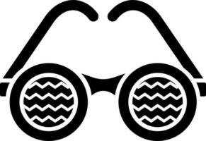 Black and White goggles icon in flat style. vector