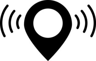 Map pin icon or symbol in Black and White color. vector