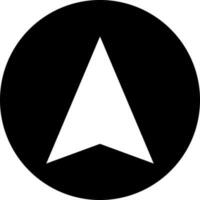 Send button glyph icon or symbol. vector