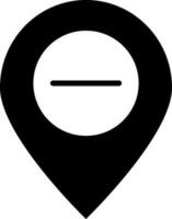 Remove location icon or symbol. vector