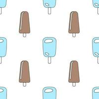 Seamless pattern with ice cream. Vector illustration.