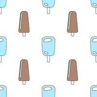 Seamless pattern with ice cream. Vector illustration.