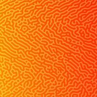Orange Turing reaction gradient background. Abstract diffusion pattern with chaotic shapes. Vector illustration.