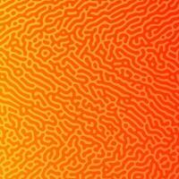 Orange Turing reaction gradient background. Abstract diffusion pattern with chaotic shapes. Vector illustration.