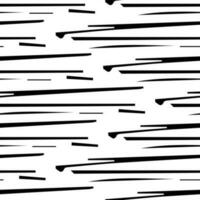 Seamless pattern with black pencil brushstrokes in abstract shapes on white background. Vector illustration