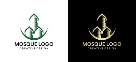 Abstract mosque logo symbol design vector