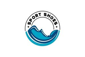 Modern abstract sport shoes logo template design vector