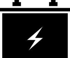 Battery icon in Black and White color. vector