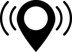 Map pin icon or symbol in Black and White color. vector
