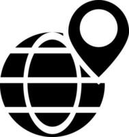 Geolocalization icon in Black and White color. vector
