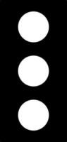 Traffic light icon in Black and White color. vector