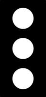 Traffic light icon in Black and White color. vector