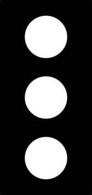 Traffic light icon in Black and White color.
