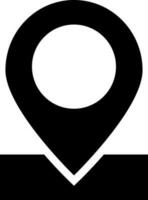 Map pin icon or symbol in Black and White color. vector