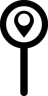 Searching location icon in Black and White color.