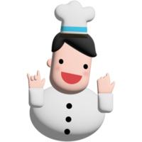 3d geven tekenfilm schattig chef png