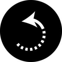 Black and white rotate button. vector