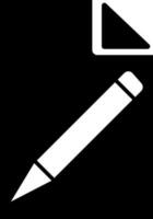 Black and White edit document button. vector