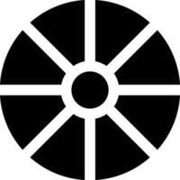 Flat style porthole in Black and White color. vector
