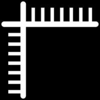 Flat style rulerbar in Black and White color. vector