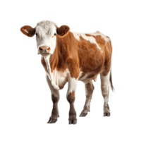 vache sur transparent Contexte ai généré png