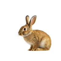 rolig kanin eller bebis kanin för påsk dag på isolerat bakgrund ai genererad png