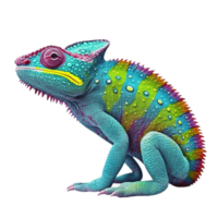 caméléon isolé sur transparent Contexte ai généré png