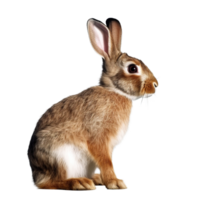 komisch Hase oder Baby Hase zum Ostern Tag auf isoliert Hintergrund ai generiert png