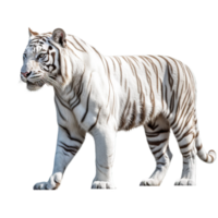 fechar acima do uma grande branco tigre ai gerado png