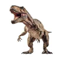 tyrannosaure rex, t-rex sur transparent ai généré png