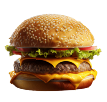 caliente y Fresco sabroso delicioso A la parrilla hamburguesa. ai generado. png