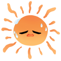 quente Sol dentro verão png