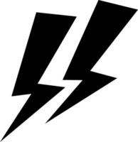 Flat style illustration of lightning. vector