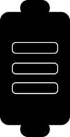 Power saving or Battery, Black and White icon. vector