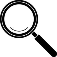 Icon of magnifying glass for search. vector